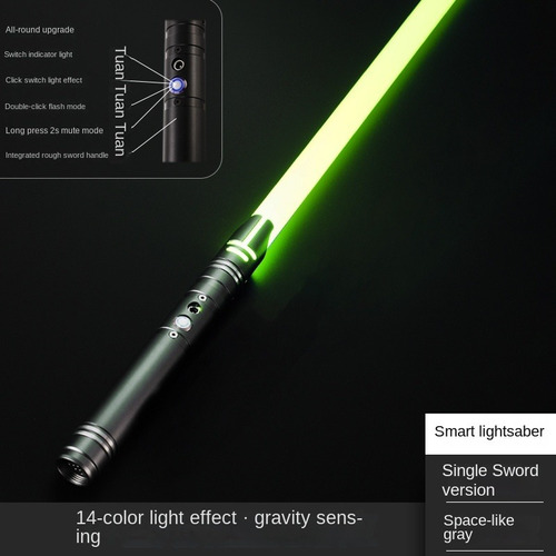 Espada Láser Metal Para Combate Led Carga Usb 14 Colores