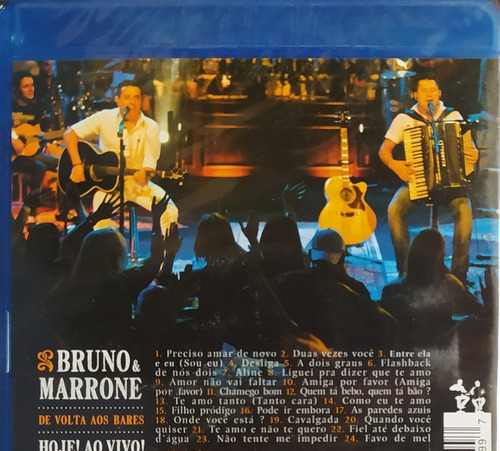 Bruno E Marrone De Volta Aos Bares Blu-ray Original Lacrado