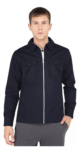 Sobrecamisa Azul S Regular Fit H&m