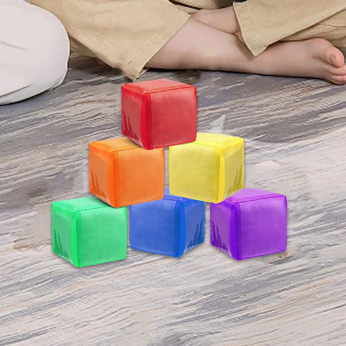4 Dados De Espuma Grande Con Bolsillos Que Enseñan Cubos