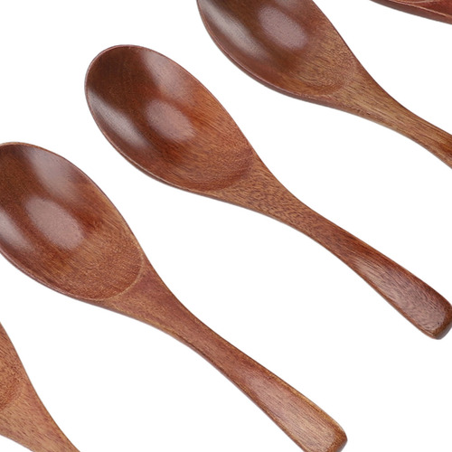 Cucharas De Madera Topincn, 5 Unidades, 6 Pulgadas, Estilo J