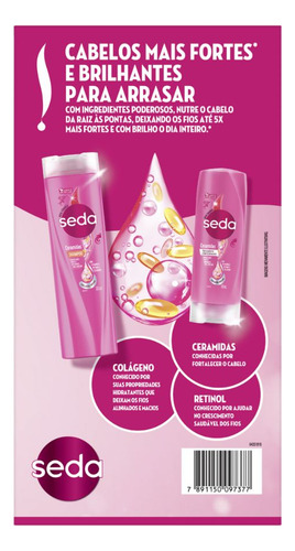 Kit Seda Ceramidas Shampoo E Condicionador - 3 Und