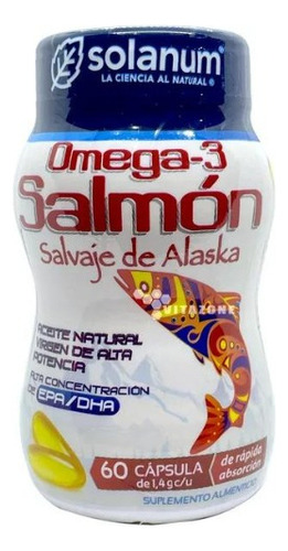 Salmón De Alaska Con Omega-3: Solanum En 150 Cápsulas