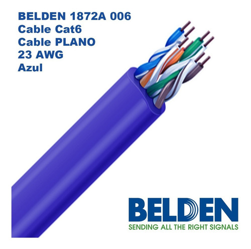 Belden 1872a Cable U/utp Cat6+ (350mhz) Plano 23awg Rs-422