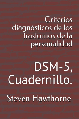 Libro: Criterios Diagnósticos De Los Trastornos De La Person