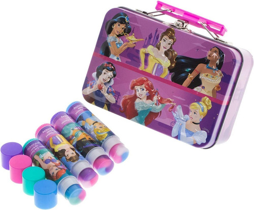Set Brillos Labiales Para Niñas Con Aroma Princesas 4 Piezas