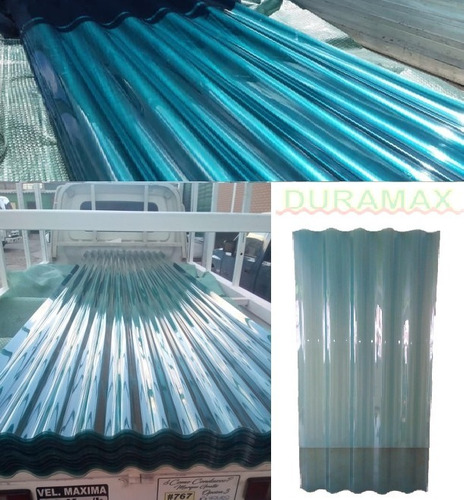 Teja Policarbonato Estandár Azul Aguamarina Traslucido Pc