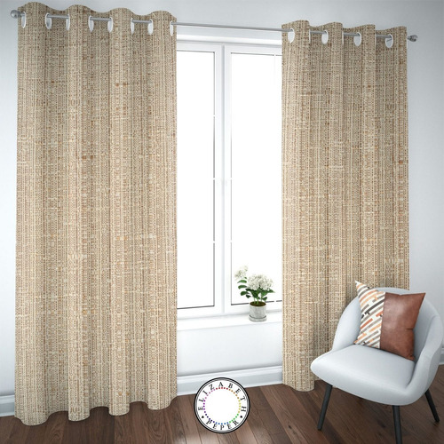 Set De Cortinas Hogar 2 Paños De 140 X 220 Cm