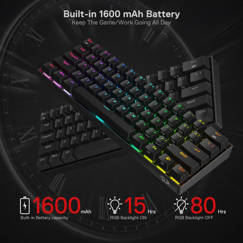 Teclado Redragon K530 Pro Draconic 60% Inalámbrico Rgb Mecha