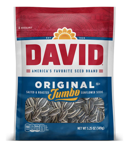 David Seeds Semillas De Girasol Jumbo Originales Tostadas Y.