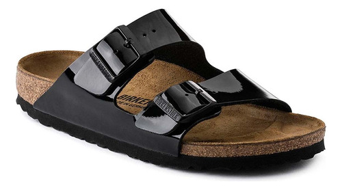 Sandalias Birkenstock Arizona Bf Patent Black X Talle - Rex