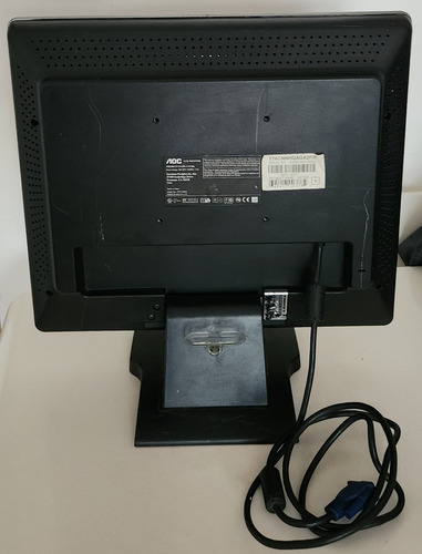 Monitor Aoc 17 Lcd Mod. Tft1780ps No Funciona P/repuesto Negro Y Gris (Usado)