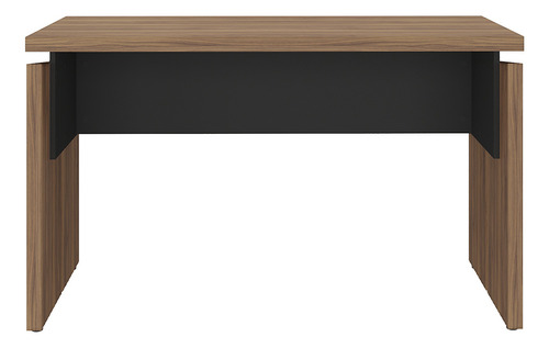 Mesa Para Escritório Home Office 145cm Unik Nogal Preto