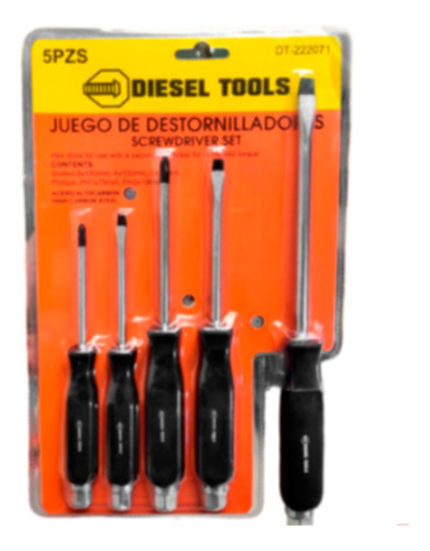 Set Destornilladores 5pz Dt-222071