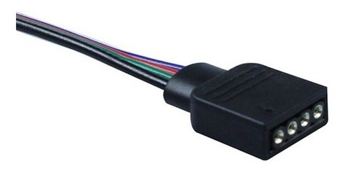 2 X Conector Peine Hembra Con Cable 4 Hilos P/ Tira Led Rgb