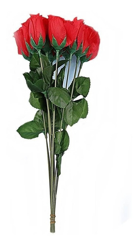 100 Rosas Artificiais Botão Flores Artificial Vermelhas Flor | Parcelamento  sem juros