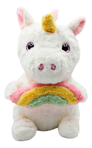 Peluche Unicornio Almohada Arcoiris Suave Felpa Bebe Kawaii