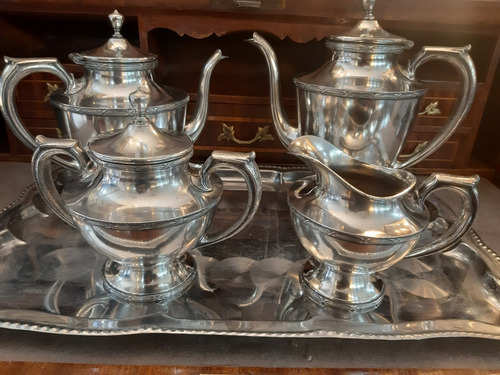 Servicio De Te Y Cafe Metl Plateado Wallace Silver Co