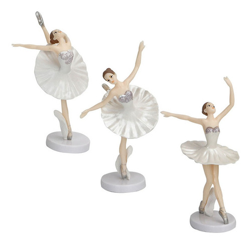 Juego De 3 Estatuillas De Bailarinas Europeas De Ballet Para
