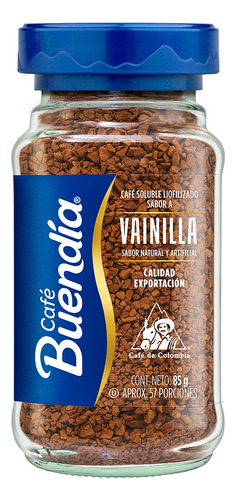 Café Buen Día, Vainilla, Soluble Liofilizado, 85 Grs.