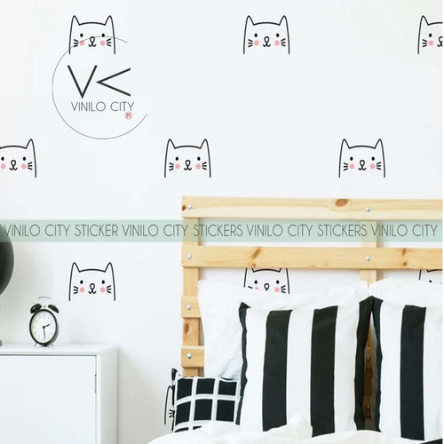 Vinil Decorativo 50 Gatos Decorativos Paquete Mod.jd12