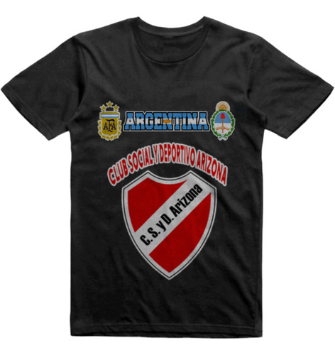 Remera Infantil Negra Club Arizona San Luis