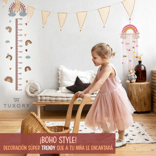 Organizador Macramé Arcoíris Para Moños Decoración Niña Color Rosa