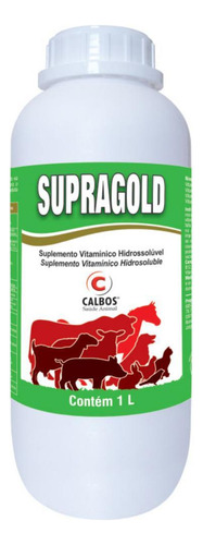 Supragold Potenciado Oral1lt Vitaminas Hidrossolúveis Kit2un