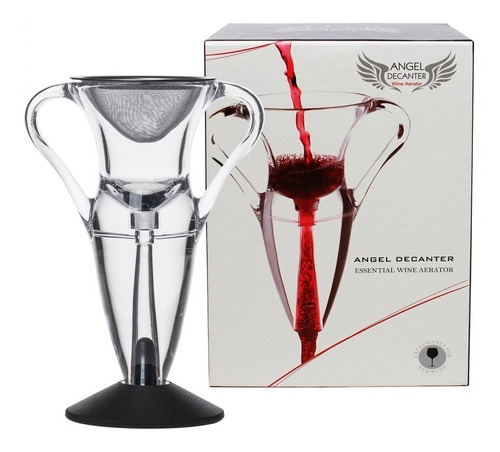 Decanter Oxigenador Copa Angel Para Vino Con Estuche