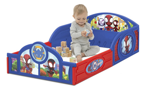 Cama Infantil Para Niños 2 En 1 Spidey Y Sus Amigos Delta C Azul Spidey