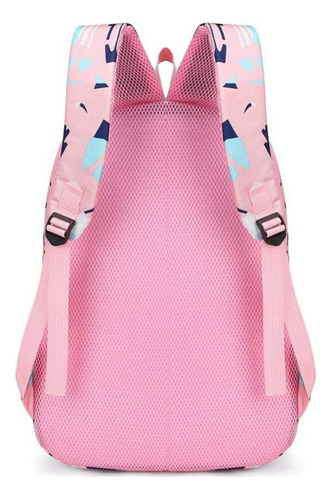 Mochila Escolar Juvenil Mima2 Set De 3 Piezas Color Rosa claro Diseño de la tela Poliéster