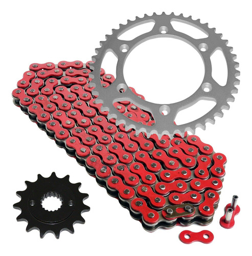 Caltric Kit Cadena Transmision Roja Piñon Para Honda Xr400r