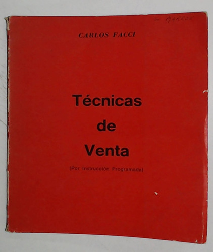 Tecnicas De Ventas  - Facci, Carlos