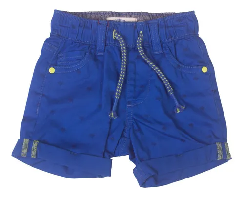 Bermuda Bebe Niño Azul Pillin