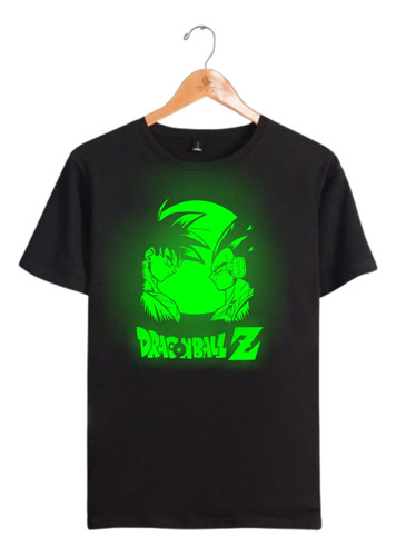 Remera Dragon Ball Z Goku Vs Veget - Brilla En La Oscuridad.