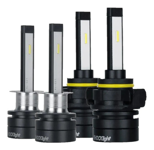 4 Lâmpada Shocklight Led Super Farol Alto Baixo + Milha S14