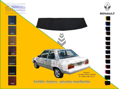 Cubre Parte Trasera (color) Renault Alliance De 1984 A 1986