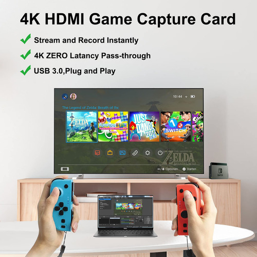 Y Placa De Captura Hdmi 4k Para Streaming, Full Hd 1080p