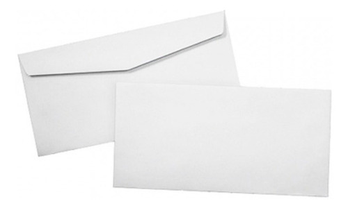 Sobres De Carta Oficio Ingles 12x23,5cm 70g Caja X500unid Color Blanco