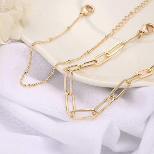 Iefwell Pulseras De Oro Delicadas Para Mujer, Cadena De Esla