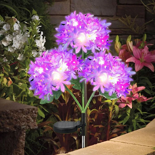 Flores Solares Al Aire Libre Impermeables Luces Solares De F