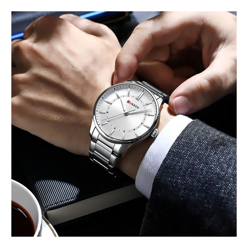 Reloj Para Hombre Curren 8430 Kred701902 Plateado