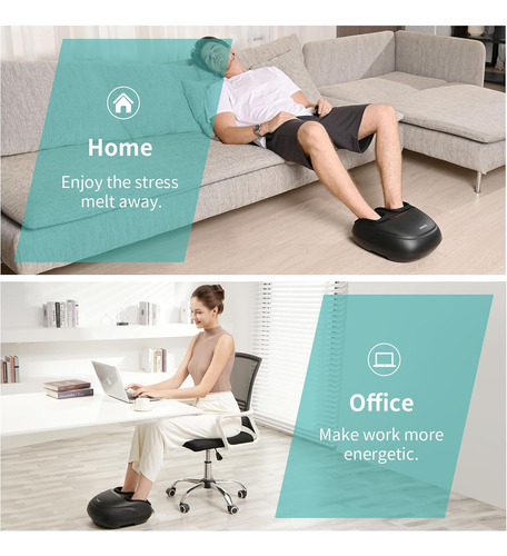 Máquina Massageadora De Pés Com Calor, Shiatsu Deep Kneading
