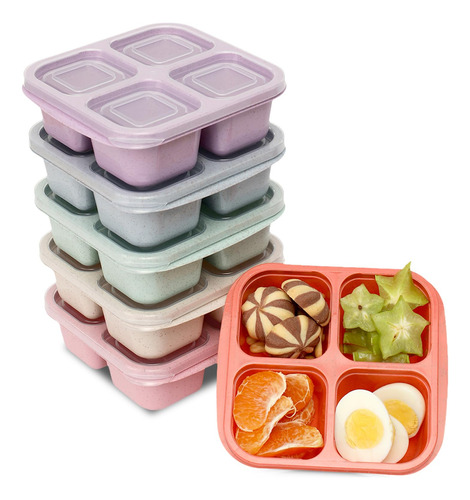 6 Recipientes Para Lanches, Recipientes Para Lanches De 4