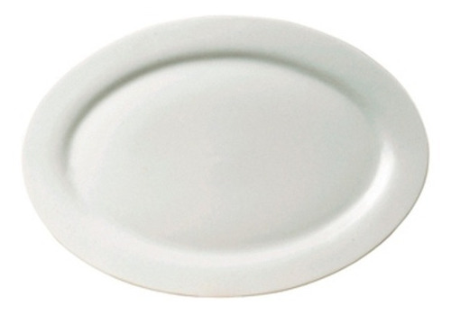 Fuente Plato Oval Largo 30.5 Cm. Porcelana Blanca. Selecta