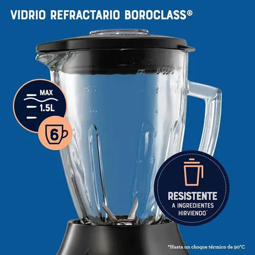 Licuadora Black+Decker Pulverix BL1840MR 1.5 L roja con vaso de vidrio 120V