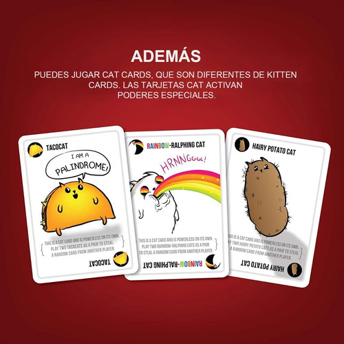 Gatitos Explosivos Exploding Kittens Tarjeta Juego De Mesa