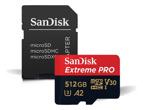 Cartao Memoria Sandisk Micro Sdxc Extreme Pro 170mb/s 512gb