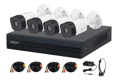 Kit De Vigilancia Dahua Dh-xvr1b04-i 4 Cámaras Cctv Bullet