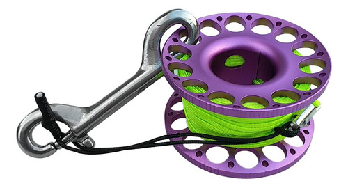 Carrete De Buceo Con Carrete De 98 Pies Carrete De Púrpura
